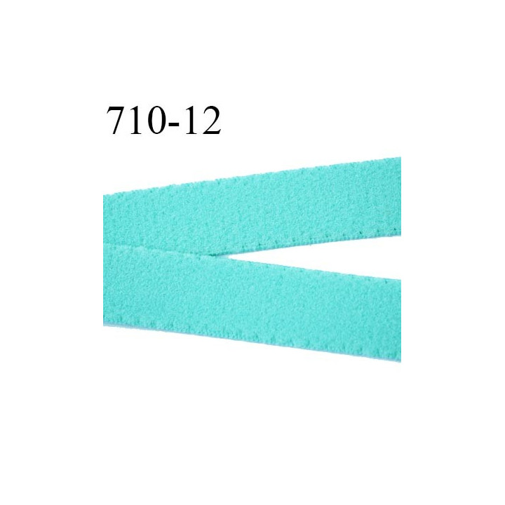 élastique plat largeur 12 mm couleur vert aqua  vendu au mètre