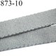 élastique plat largeur 10 mm couleur gris souris vendu au mètre
