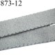 élastique plat largeur 12 mm couleur gris souris vendu au mètre