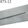 élastique plat largeur 12 mm couleur gris souris vendu au mètre