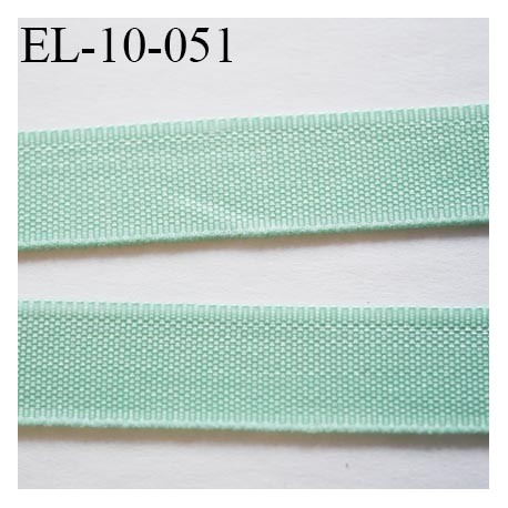 élastique 10 mm plat fin polyamide élasthanne spécial lingerie largeur 10 mm couleur vert  prix au mètre