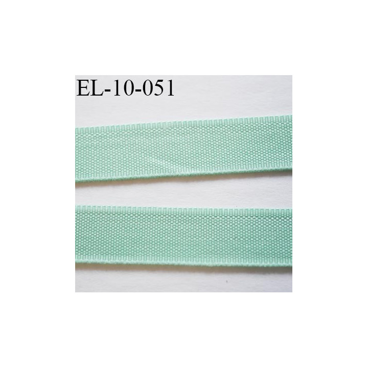 élastique 10 mm plat fin polyamide élasthanne spécial lingerie largeur 10 mm couleur vert  prix au mètre