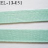 élastique 10 mm plat fin polyamide élasthanne spécial lingerie largeur 10 mm couleur vert  prix au mètre