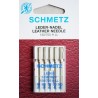 Aiguille Schmetz CUIR LEDER LEATHER 130/705 H-LL de 80/12 a 100/16 la boite assortie de 5 aiguilles