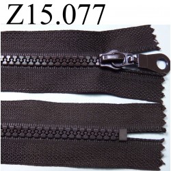 fermeture zip longueur 15 cm couleur marron non séparable zip nylon largeur 3.3 cm largeur du zip 5 mm