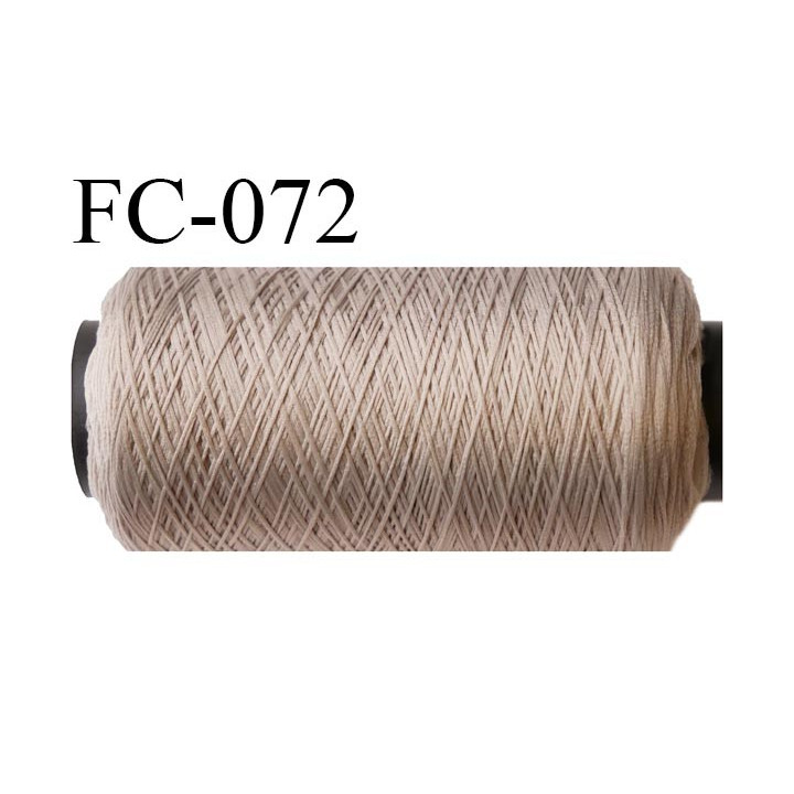 bobine de fil mousse polyamide n°100 couleur marron clair longueur 500 mètres largeur bobine 5.5 cm fabriqué en France