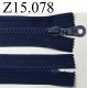 fermeture éclair longueur 15 cm couleur bleu foncé non séparable zip nylon largeur 3.3 cm largeur du zip 5 mm
