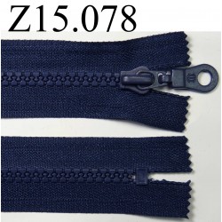 fermeture zip longueur 15 cm couleur bleu foncé non séparable zip nylon largeur 3.3 cm largeur du zip 5 mm