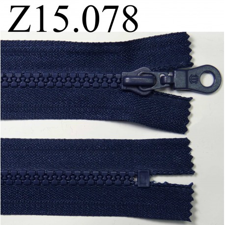 fermeture éclair longueur 15 cm couleur bleu foncé non séparable zip nylon largeur 3.3 cm largeur du zip 5 mm