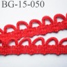galon coton boutonnière 15 mm couleur rouge largeur 15 mm prix au mètre