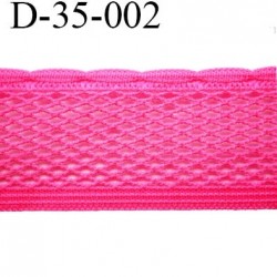 dentelle élastique biais galon ruban couleur rose fushia largeur 35 mm vendue au mètre