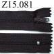 fermeture longueur 15 cm couleur marron foncé non séparable zip nylon largeur 2,5 cm