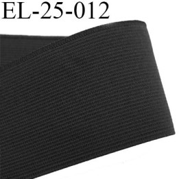 Elastique 25 mm plat très très  belle qualité couleur noir brillant  forte élasticité style brodé largeur 25 mm prix au mètre