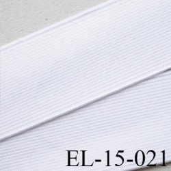 Elastique 15mm plat très très belle qualité couleur blanc forte élasticité fabriqué en europe largeur 15 mm prix au mètre