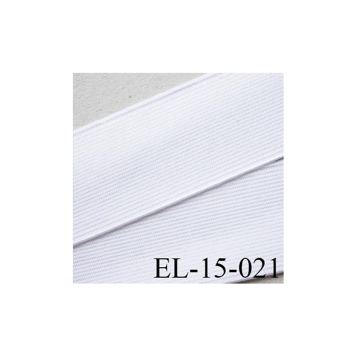 Elastique  15mm plat très très  belle qualité couleur blanc  forte élasticité fabriqué en europe largeur 15 mm prix au mètre