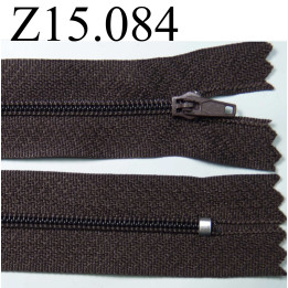 fermeture longueur 15 cm couleur marron  non séparable zip nylon largeur 2,5 cm