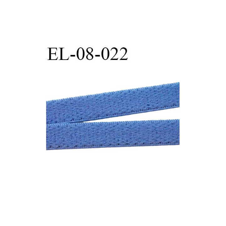 élastique 8 mm bretelle et lingerie doux plat  largeur 8 mm couleur bleu haut de gamme prix au mètre