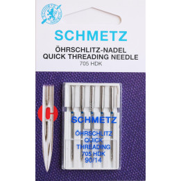 Aiguille schmetz ohrschlitz quick theading  705 HDK 90 14 boite de 5 aiguilles