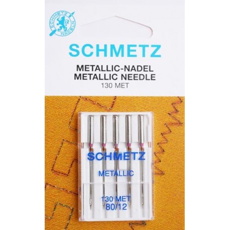 Aiguille schmetz Metallic  130 MET 80 12  la boite de 5 aiguilles