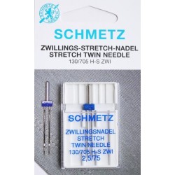 Aiguille schmetz Zwillingsnadel Jeans Twin Needle 130 705 H J ZWI 2.5 75