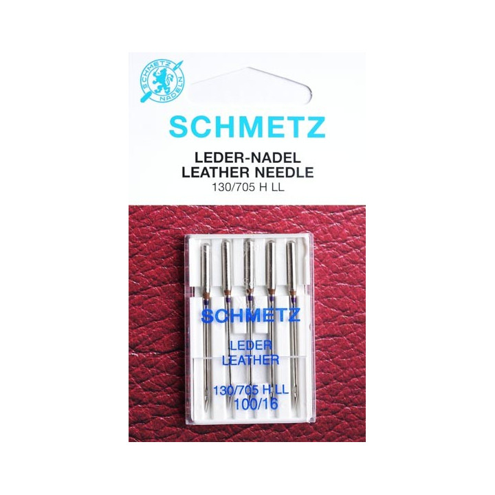 Aiguille schmetz LEDER LEATHER CUIR 130 705 H-LL 100 16 la boite de 5 aiguilles
