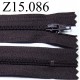 fermeture longueur 15 cm couleur marron non séparable zip nylon largeur 2,5 cm