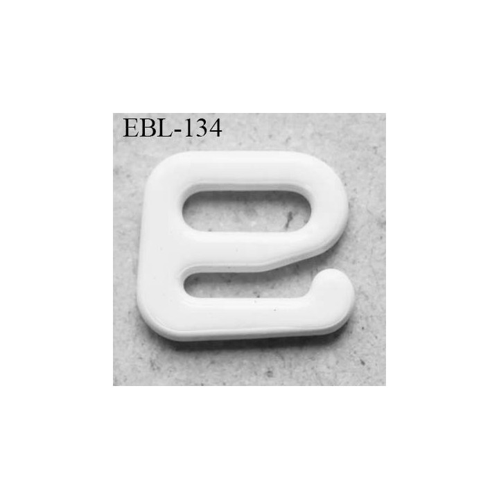 Crochet métal 6 mm  plastifié couleur blanc largeur intérieur de passage de bretelle 6 mm haut de gamme prix à la pièce