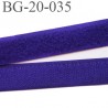 Scratch type velcro 20 mm à coudre couleur violet les 2 faces largeur 20 mm prix au mètre