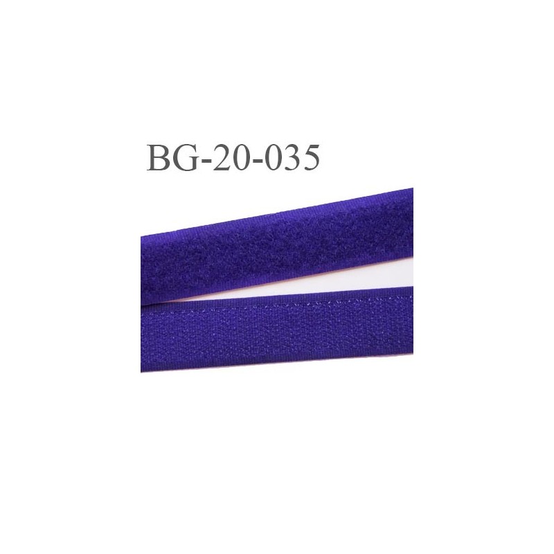 Scratch type velcro 20 mm à coudre couleur violet les 2 faces largeur 20 mm  prix au mètre - mercerie-extra
