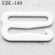 Crochet métal 15 mm plastifié couleur blanc brillant largeur intérieur de passage de bretelle 15 mm haut de gamme prix / pièce