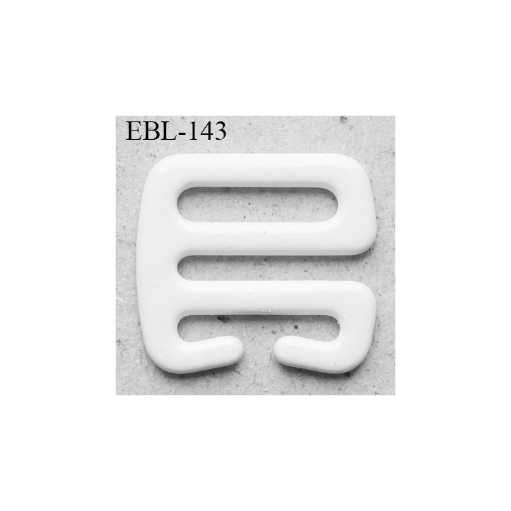 Crochet métal 10 mm plastifié couleur blanc brillant largeur intérieur de passage de bretelle 10 mm haut de gamme prix / pièce