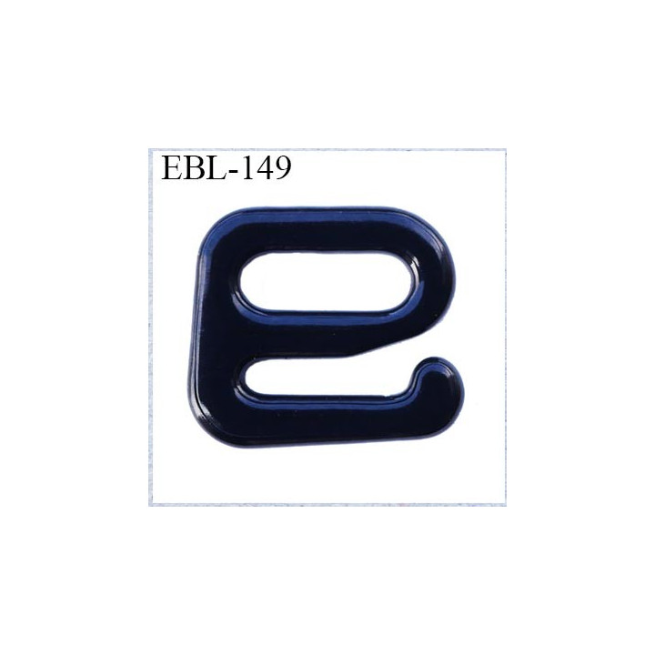 Crochet métal 6 mm  plastifié couleur noir brillant largeur intérieur de passage de bretelle 6 mm haut de gamme prix à la pièce
