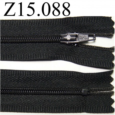 fermeture longueur 15 cm couleur anthracite non séparable zip nylon largeur 2,5 cm
