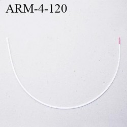 Armature 120 acier laqué blanc longueur total développé de l'armature 306 mm prix à la pièce