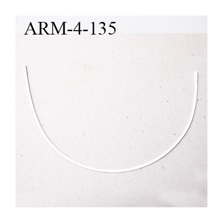 Armature 135 acier laqué blanc longueur total développé de l'armature 348 mm forme n° 4 prix à la pièce
