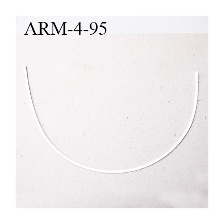 Armature 95 acier laqué blanc longueur total développé de l'armature 229 mm forme n° 4 prix à la pièce