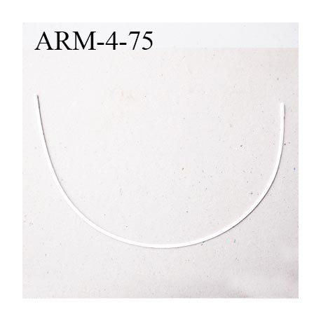 Armature 75 acier laqué blanc longueur total développé de l'armature 169 mm forme n° 4 prix à la pièce