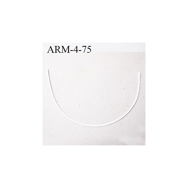 Armature 75  acier laqué blanc  longueur total développé de l'armature 169 mm forme n° 4 prix à la pièce
