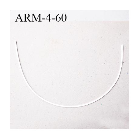 Armature 60 acier laqué blanc longueur total développé de l'armature 124 mm forme n° 4 prix à la pièce