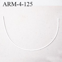 Armature 125 acier laqué blanc longueur total développé de l'armature 320 mm forme n° 4 prix à la pièce
