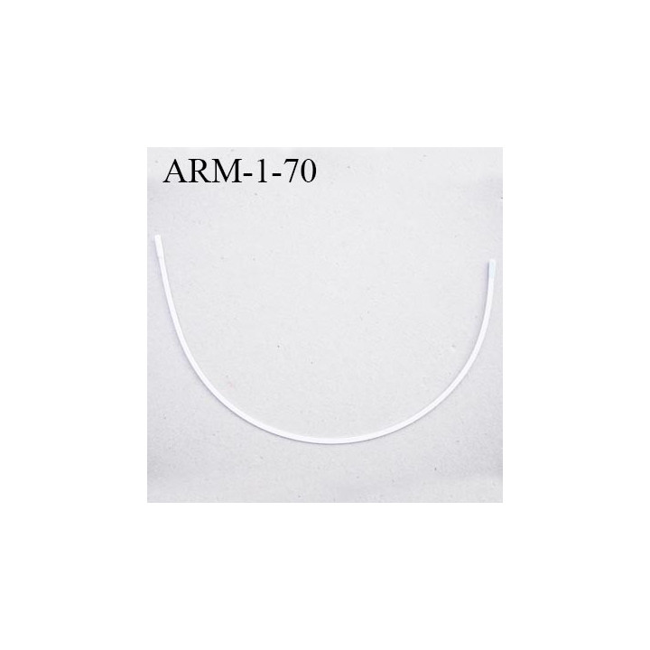 Armature 70  acier laqué blanc  longueur total développé de l'armature 160 mm forme n° 1 prix à la pièce