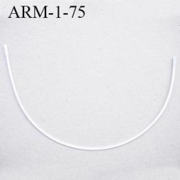 Armature 75  acier laqué blanc  longueur total développé de l'armature 175 mm forme n° 1 prix à la pièce