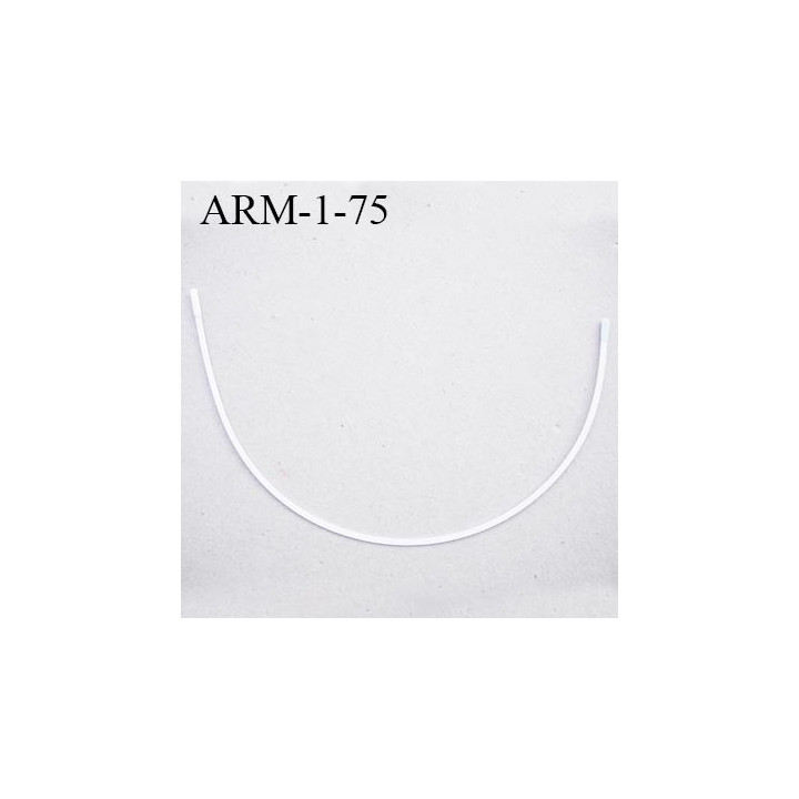Armature 75  acier laqué blanc  longueur total développé de l'armature 175 mm forme n° 1 prix à la pièce