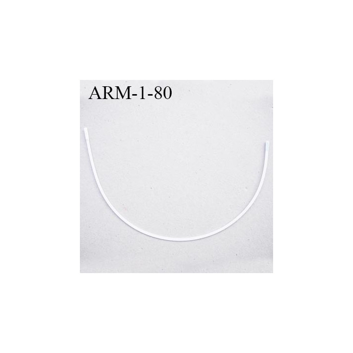 Armature 80  acier laqué blanc  longueur total développé de l'armature 190 mm forme n° 1 prix à la pièce