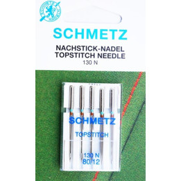 Aiguille Schmetz Topstitch 130 N 80 12  la boite de 5 aiguilles