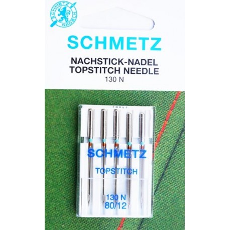 Aiguille Schmetz Topstitch 130 N 80 12 la boite de 5 aiguilles