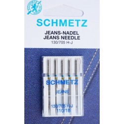 Aiguille Schmetz JEANS 130/705 H-J 110/18 la boite de 5 aiguilles