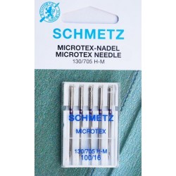 Aiguille Schmetz Microtex 130/705 H-M 100/16 la boite de 5 aiguilles