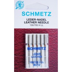 Aiguille schmetz LEDER LEATHER CUIR 130 705 H-LL 80/12 la boite de 5 aiguilles