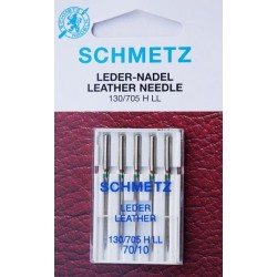 Aiguille schmetz LEDER LEATHER CUIR 130 705 H-LL 70/10 la boite de 5 aiguilles